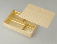 使い捨て 高級弁当容器 ワン折重 90×60杉/J-4金底/共蓋 (100セット) 高級弁当 ワンオリ 使い捨て 弁当容…