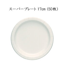 【日本デキシー】 スーパープレート 17cm (50枚)GPH507WP 使い捨て 紙皿 テイクアウト アウトドア