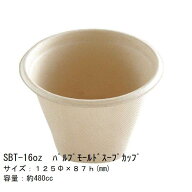 テイクアウト SBT-16ozパルプモールドスープカップ[ケース1000枚入] セイバート　使い捨て バガス　フー…