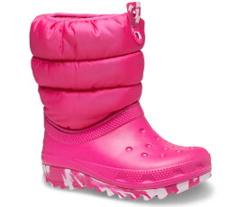 crocs クロックス 長靴 キッズ ブーツ 防寒 冬 ネオ パフ ブーツ ふわふわ 長靴 CLASSIC NEO PUFF BOOT 207684 ピンク ネイビー 子供靴 男の子 女の子