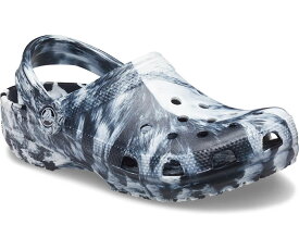 クロックス サンダル メンズ レディース クラシック マーブル クロッグ CROCS CLASSIC MARBLED CLOG 206867 ホワイト ブラック シューズ 軽量
