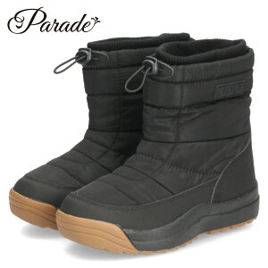 スノーブーツ レディース 滑らない 防水 防寒 ウィンターブーツ ショート ブラック 黒 ライトグレー 防滑 スパイク付き 暖かい 靴 秋冬 パレード Parade 406201