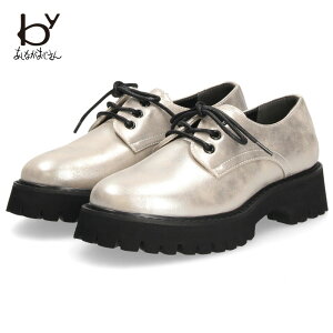 by あしながおじさん 厚底 レースアップ シューズ レディース 靴 おしゃれ マニッシュ 黒 ブラック ピンク シルバー アイボリー 軽量 ボリュームソール 8710505