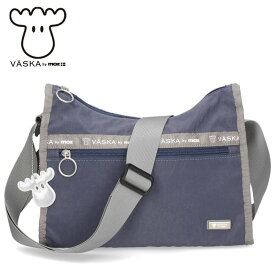 VASKA by moz モズ ショルダーバッグ レディース バッグ 斜め掛け 軽量 ナイロン 撥水 ファスナー付き 小さめ 黒 VZNS-01 ヴェスカバイモズ