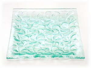 Jenggala ジェンガラ ケラミック Square Frangipani Glass Plate