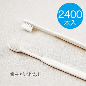 【送料無料】単価7.48円【ホテルアメニティ】2400本 使い捨て 歯ブラシセット 業務用 24穴 歯みがき粉なし ハブラシ アメニティー ホワイト