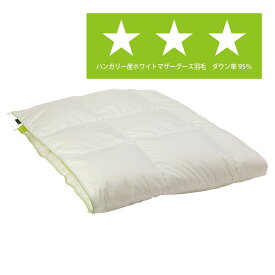 【ダブル 190幅】DOWN COMFORTER LIGHT by Active Sleep 羽毛肌掛けふとん ライムグリーン ダウン95％ RE-ZK572LD