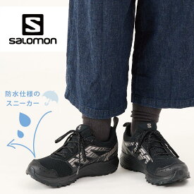 2E幅 サロモン ワンダー GTX 返品交換可能 防水 スニーカー SALOMON Wander Goretex Women trail running shoes [t] レディス 雨 女性用 靴 滑りにくい BK ゴアテックス 普段 日常 通勤 ブラック アウトドアシューズ 送料無料