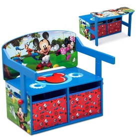 【3/14 00:00-15 23:59◆POINT20倍】ディズニー ミッキーマウス 収納付き ベンチ テーブルに早変わり 机 収納 おもちゃ箱 ボックス BOXテーブル 子ども家具 Delta