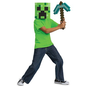 【売切価格】マインクラフト クリーパー マインクラフト ツルハシ&マスク セット ハロウィン キッズ コスチューム 男の子 女の子 衣装 子供 Disguis 156269