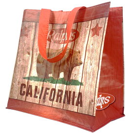 送料無料/ エコバッグ ショッピングバッグ 軽量 トートバッグ Ralph's ラルフス グローサリー カリフォルニア ベア ウッド Cali
