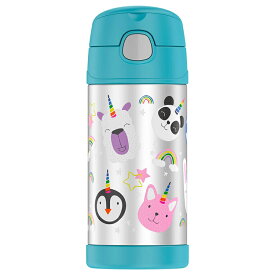 サーモス ステンレス ストロー 水筒 サーモス ステンレス水筒 レインボーユニコーン ストロー 350ml THERMOS 子供 キャラクター水筒