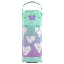 【6月20日-7月1日◆POINT3倍】サーモス ステンレス ストロー 水筒 サーモス ステンレス水筒 パープル・ハート ストロー 350ml THERMOS 子供 デザイン