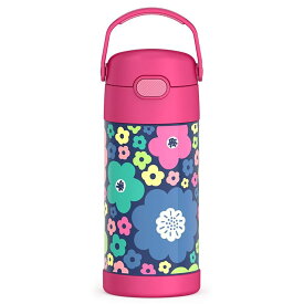 サーモス ステンレス ストロー 水筒 ステンレス水筒 フラワー ストロー 350ml THERMOS 子供 花柄