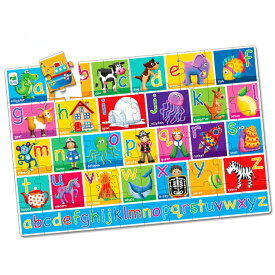 知育玩具 ラーニング ジャーニー ジャンボ フロア パズル ABC 3歳から 英単語 アルファベット 大きい パズル 91cm×61cm ゲーム