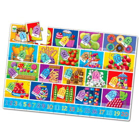 知育玩具 ラーニング ジャーニー ジャンボ フロア パズル ナンバー 3歳から 英単語 アルファベット 大きい パズル 91cm×61cm ゲーム
