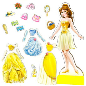 ディズニー プリンセス 美女と野獣 ベル マグネット 立体パズル 着せ替えドール 木製 きせかえ おもちゃ ごっこ遊び 女の子