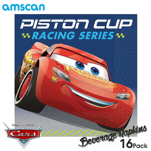 【オータムSALE◆POINT10倍】送料無料/ ディズニー カーズ 紙ナプキン 16枚セット ビバレッジ ペーパーナプキン アムスキャン