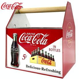 コカ・コーラ 木 ハンドルキャディ キャリーケース コカコーラ ブリキ缶 ブランド オシャレ アメリカン雑貨 アメリカ雑貨 Coca Cola