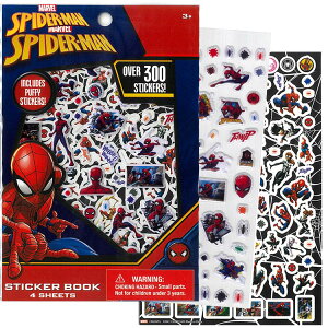 【オータムSALE◆POINT3倍】送料無料/ スパイダーマン シール プクプク シール 300カット ごほうびシール 手帳 スケジュール ステッカー SPIDERMAN