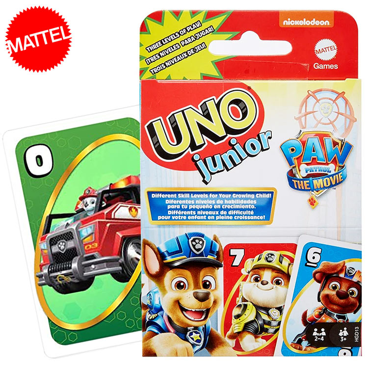 送料無料  UNO パウパトロール ウノ ジュニア パウパト 3歳から カードゲーム おもちゃ 新品 キャラクター ライセンス PAWPATROL