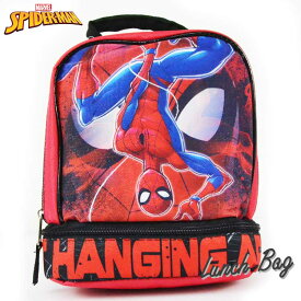 スパイダーマン ランチバッグ 2段 収納 お弁当袋 ハンドバッグ 手持ち 雑貨 キャラクター