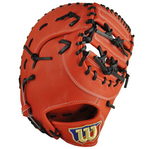 WILSON(ウィルソン) WBW103195 硬式 野球用グラブ ファーストミット 一塁手用 SELECT 右投用 33N Eオレンジ
