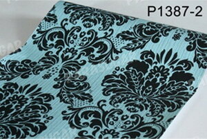 【10M】p1387-2 ダマスク柄 フラワー 花柄 パターン 壁紙 シール リフォーム 多用途 ウォールステッカー はがせる リメイクシート