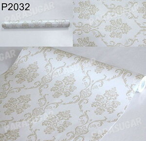 【100m】p2032 ダマスク柄 花柄 フラワー 壁紙 シール リフォーム 多用途 ウォールステッカー はがせる リメイクシート