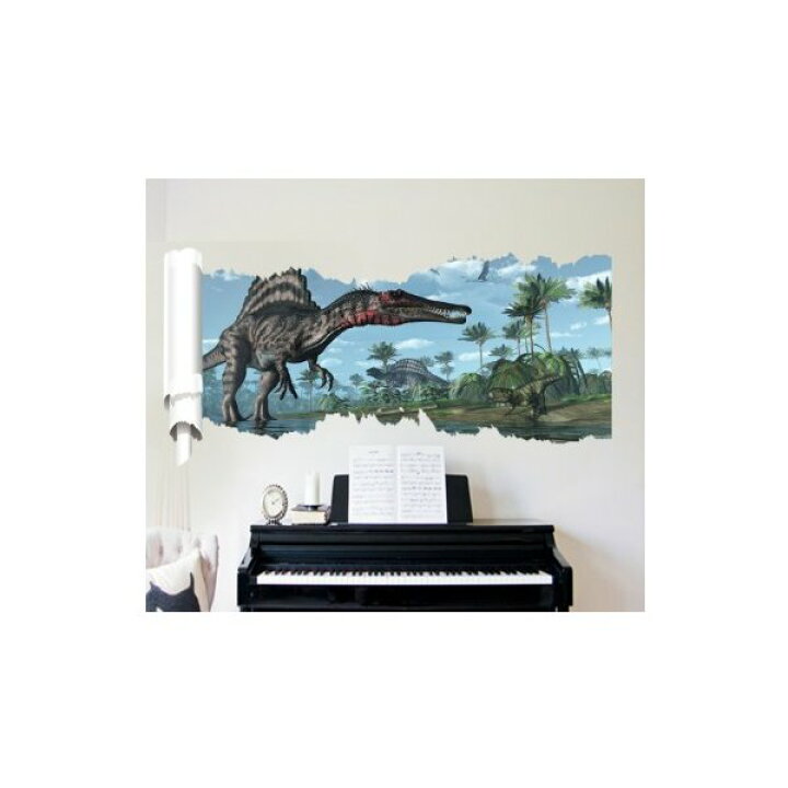 楽天市場 特大３d ウォールステッカー ジュラシックパーク 恐竜 02 騙し絵 トリックアート はがせる 壁紙 シール 防水 Diy 壁 床 家具 インテリア 天井 Parasugar