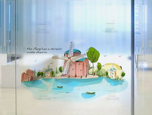 デザイン ガラスフィルム 【 半透明 タイプG-096】 目隠しシート 曇りガラス 飛散防止 プライバシー保護 シール すりガラス 壁