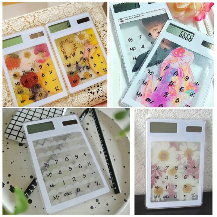 楽天市場】スケルトン電卓 透明 DIY デコ カスタム デコ土台 アレンジ  
