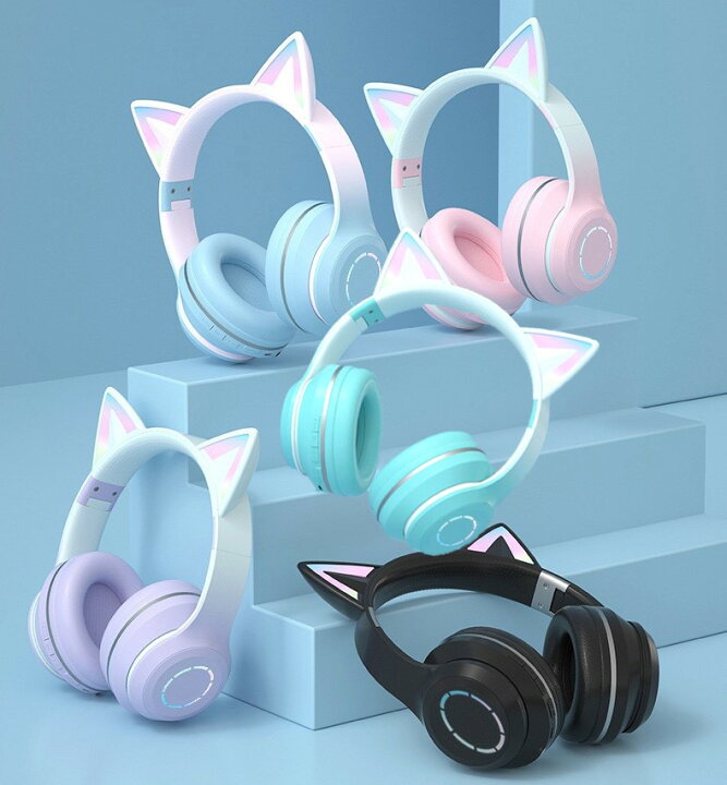 楽天市場】猫耳ヘッドホン Bluetooth 5.3 ワイヤレス ヘッドホン 