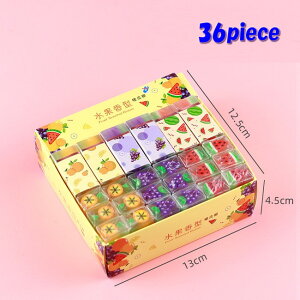 大容量 フルーツ柄 消しゴム 36個入り アソート イレーザー 36p プレゼント ノベルティ まとめ買い 業務用 学校 塾 文具 文房具