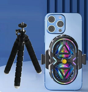 小型三脚セット 温度表示機能 ダブルファン搭載 スマホクーラー 高機能 1/4インチ クリップ式 スマホ冷却機 熱暴走 熱対策 小型 軽量 静音 USB給電式 三段階調整