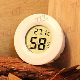 デジタル温湿度計 ラウンドホワイト 円型 温度計 湿度計 持ち運びに便利 健康管理 液晶 ディスプレイ