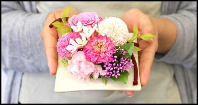 【花ギフトあす楽】プリザーブドフラワー和風プリザシリーズ「日和ひより」【誕生日花アレンジ誕生日プレゼント女性花ギフト送料無料和風プリザ和風インテリア飾り方2通りお祝い】【RCP】