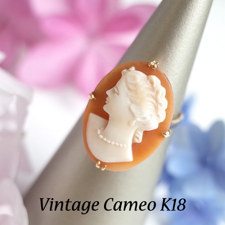 楽天市場】【昭和VINTAGE】ジュエリー カメオ CAMEO 千本透かし K18 10 
