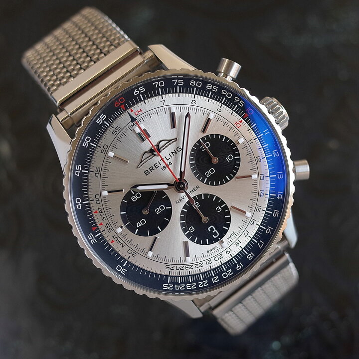 楽天市場】SALE 美品 ブライトリング ナビタイマーB01 AB0138 シルバー  