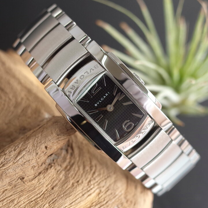 楽天市場】【中古】丁寧メンテ ブルガリ アショーマ AA26S 黒文字盤  