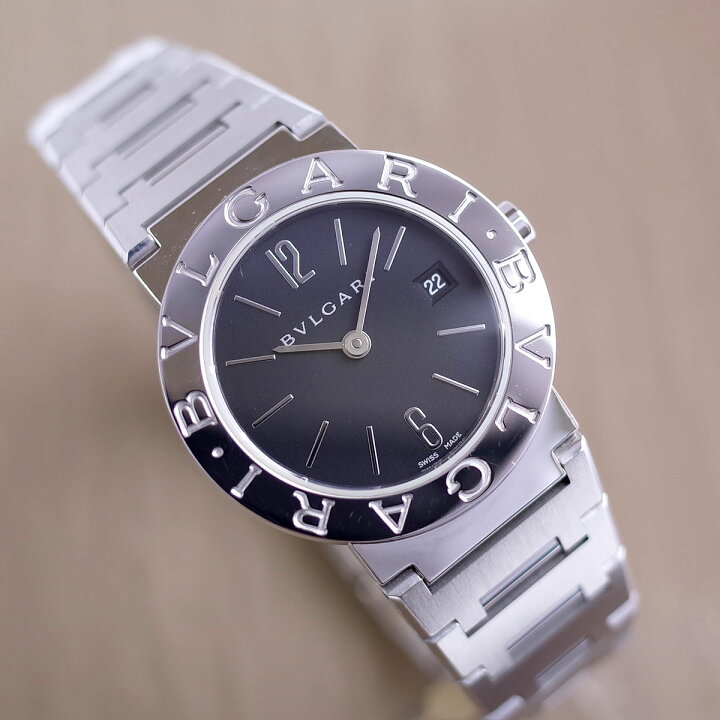楽天市場】BVLGARI ブルガリブルガリ BB26SS 黒文字盤 デイト  