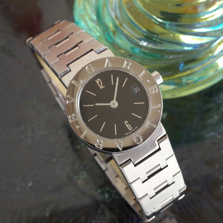 楽天市場】BVLGARI ブルガリブルガリ BB23SS 黒文字盤 レディース 