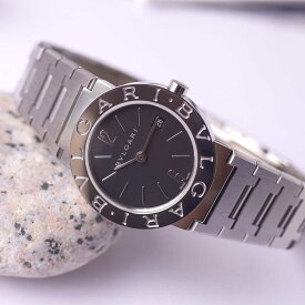 箱保 BVLGARI ブルガリブルガリ BB26SS 黒文字盤 ギョーシェ 両開きブレス レディース クォーツ 腕時計 BVLGARI 仕上げ済1年保証