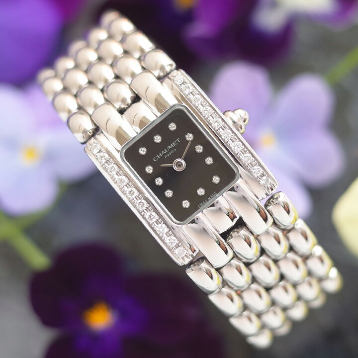 楽天市場】【中古】ショーメ CHAUMET ケイシスSM 黒 12K ダイヤベゼル  