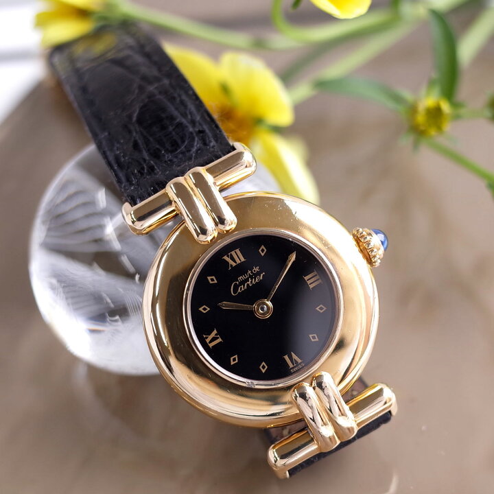 楽天市場】カルティエ マストコリゼ W590002 黒×GOLD ヴェルメイユ 