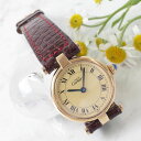 美品 カルティエ マストヴァンドーム W590004 ヴェルメイユ ローマン 純正革 純正尾錠 レディース QZ 腕時計 CARTIER OH済1年保証