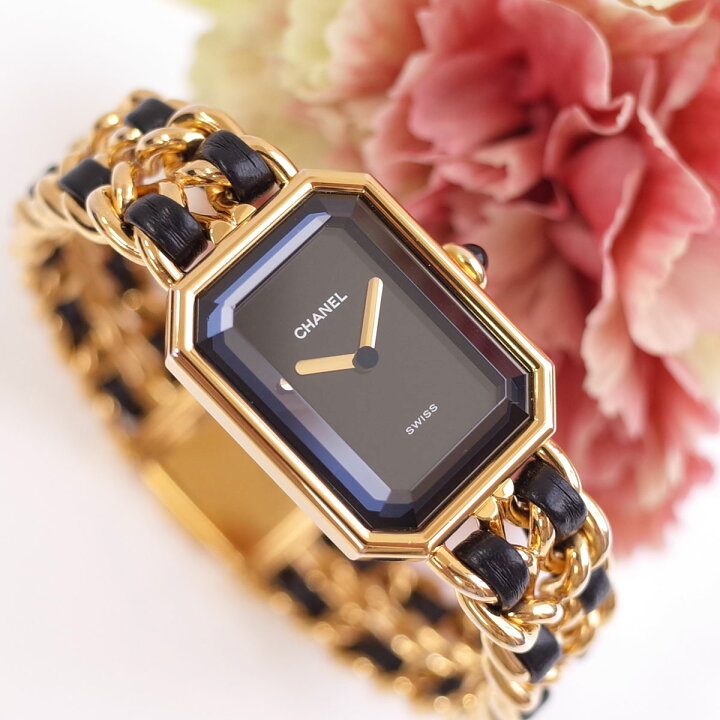 楽天市場】シャネル CHANEL プルミエール ブラック ゴールド H0001 XL  