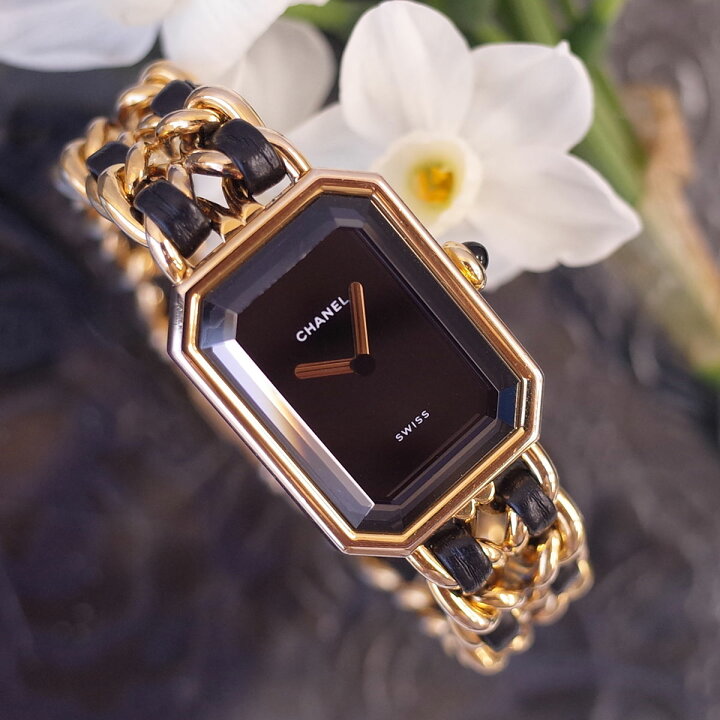楽天市場】シャネル CHANEL プルミエール ブラック ゴールド H0001 M  