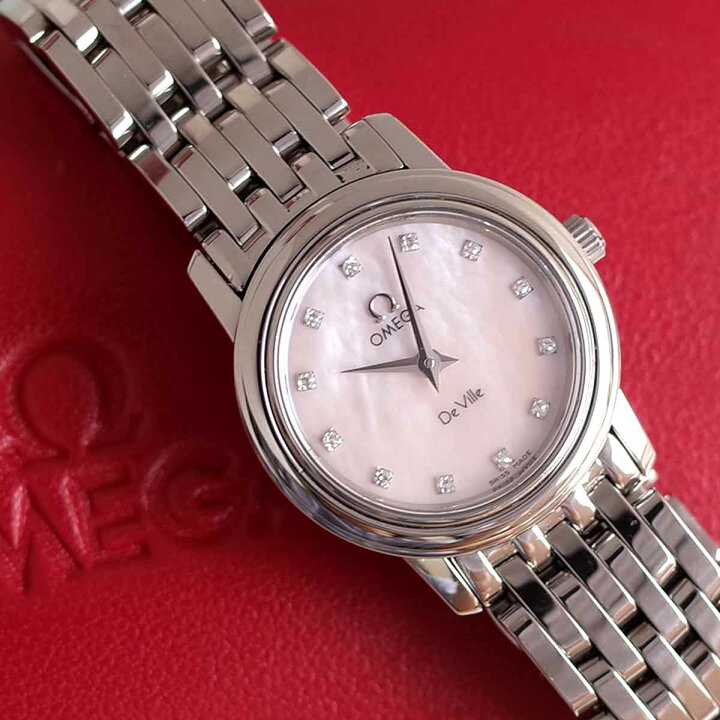 楽天市場】オメガ デビル プレステージ ピンクシェル ダイヤ  