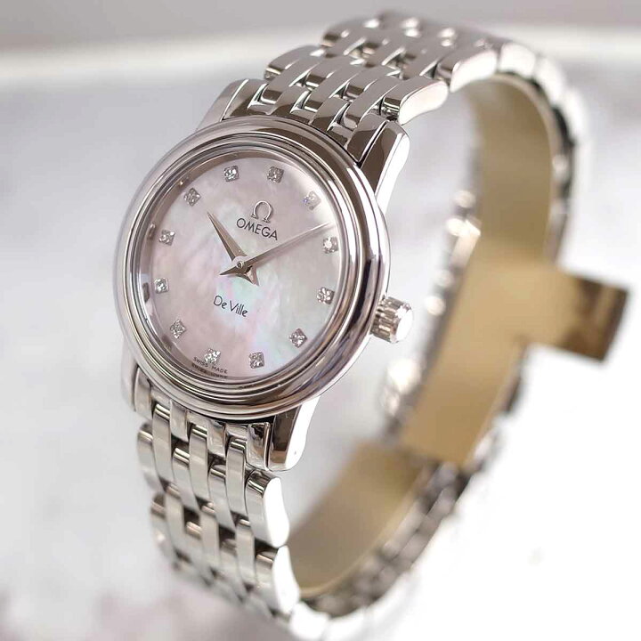 楽天市場】オメガ デビル プレステージ ピンクシェル ダイヤ  
